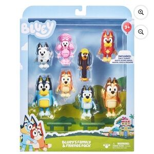 Bluey Family & Friends 8-Piece Figurine Playset - NIB